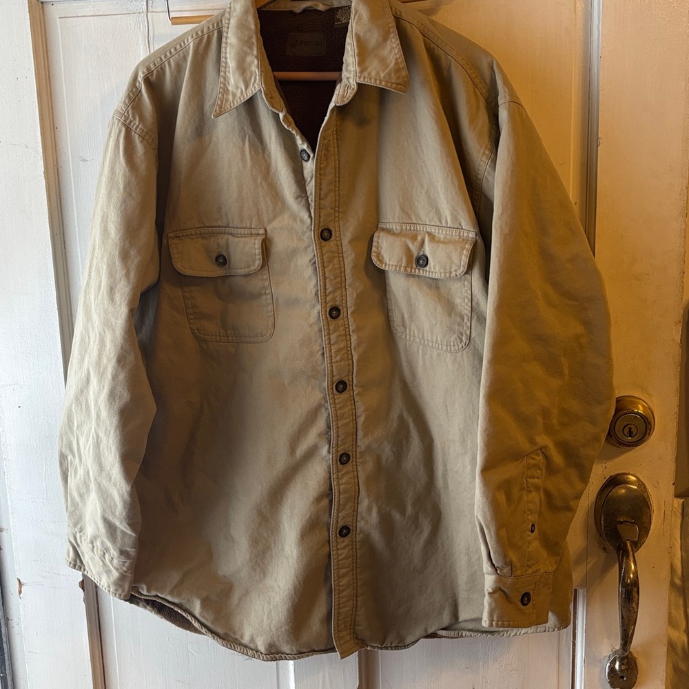 St. John's Bay Men's Beige Shirt Jacket